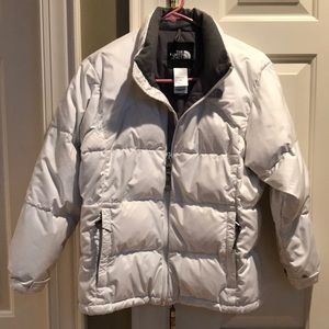 The North Face Girls White Down Jacket